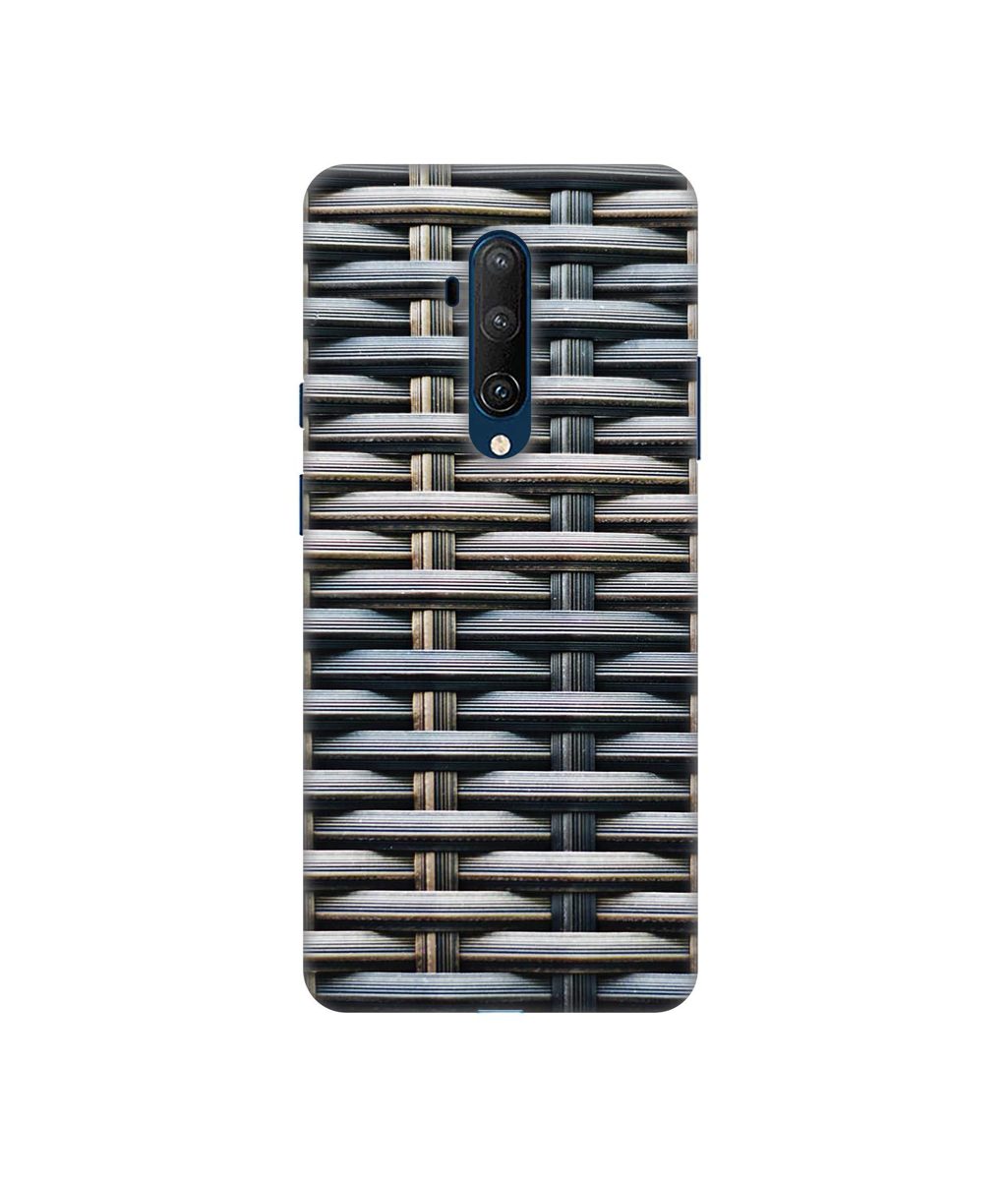 Amazon Brand - Solimo Designer Wooden Blocks Checks 3D Printed Hard Back Case Mobile Cover for OnePlus 7T Pro