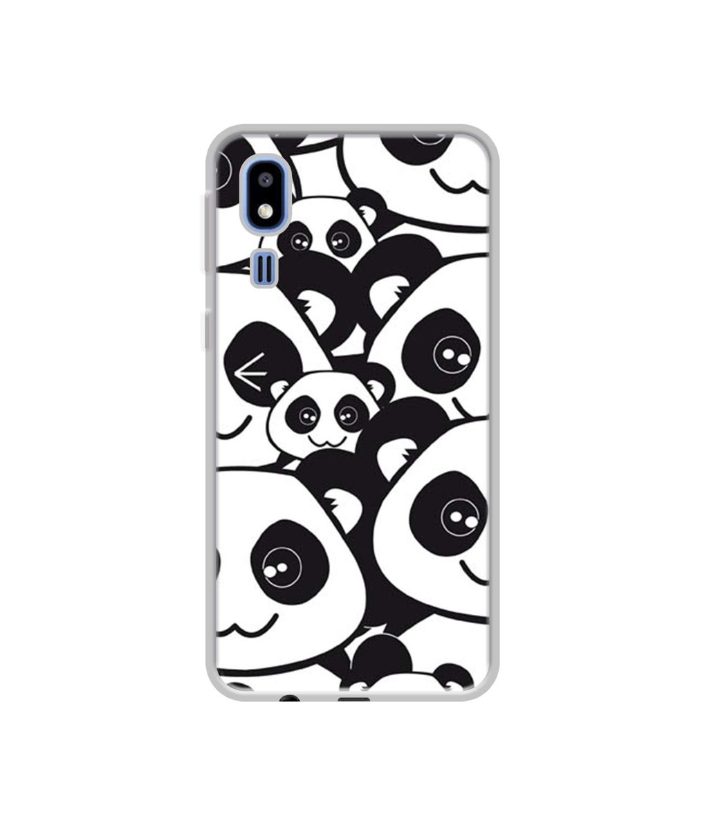 Amazon Brand - Solimo Designer Panda Texture UV Printed Soft Back Case Mobile Cover for Samsung Galaxy A2 Core