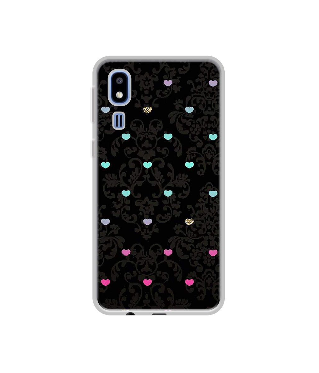 Amazon Brand - Solimo Designer Heart Texture UV Printed Soft Back Case Mobile Cover for Samsung Galaxy A2 Core