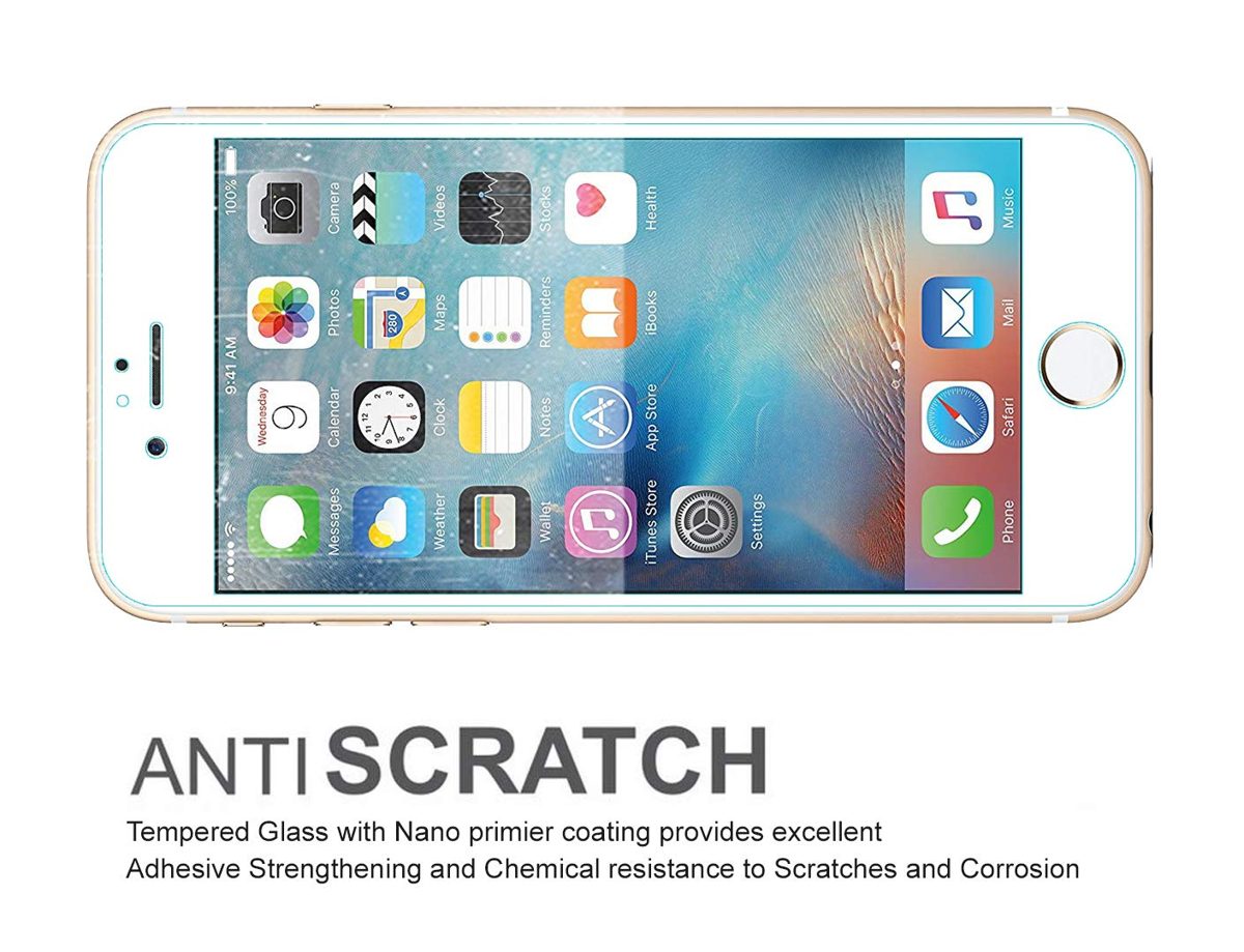 Amazon Brand - Solimo Premium Full Body Tempered Glass for iPhone 6S Plus with Installation Kit (White)