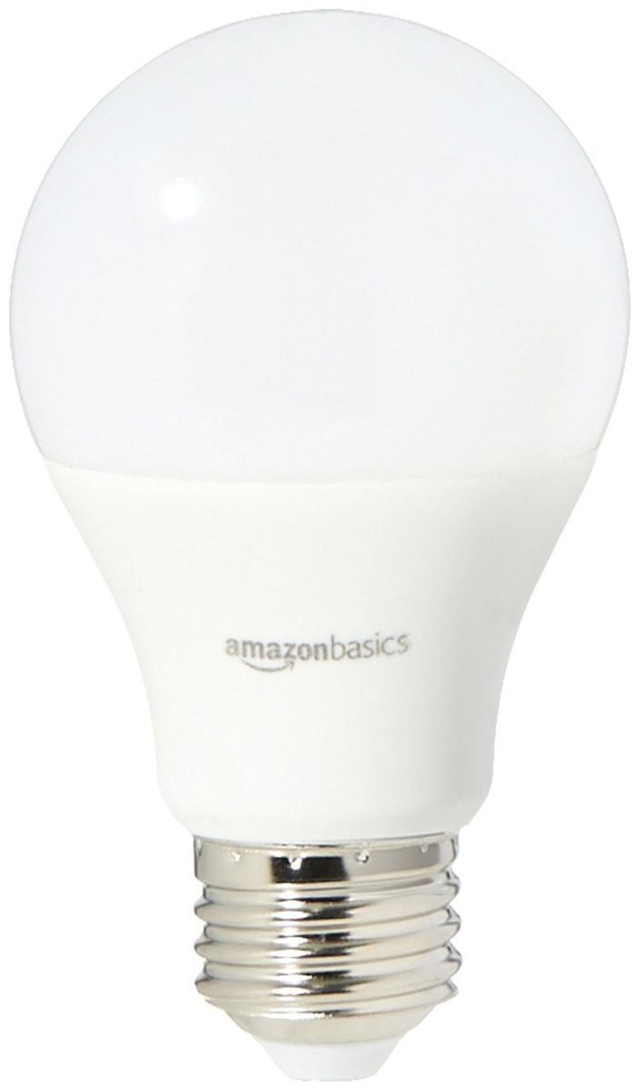 AmazonBasics 60 Watt Equivalent, Daylight, Non-Dimmable, 15,000 Hour Lifetime, A19 LED Light Bulb | 6-Pack