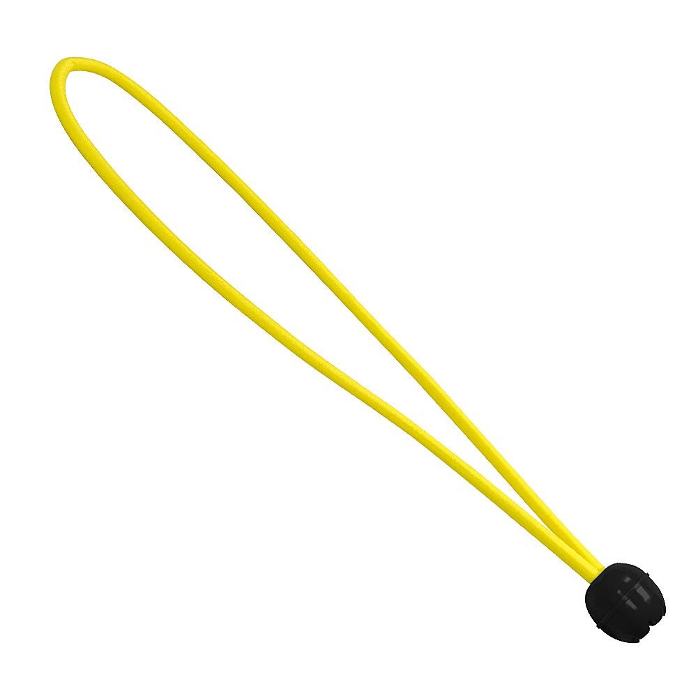 AmazonBasics 11-Inch Ball Bungee, Yellow w/Black Ball, 2-Pack (50-Piece)