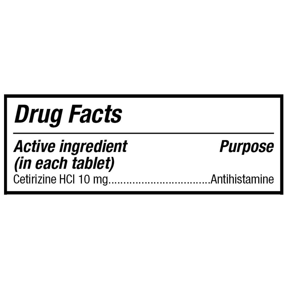 Basic Care All Day Allergy Cetirizine Hcl Tablets, 10 mg, 300 Count