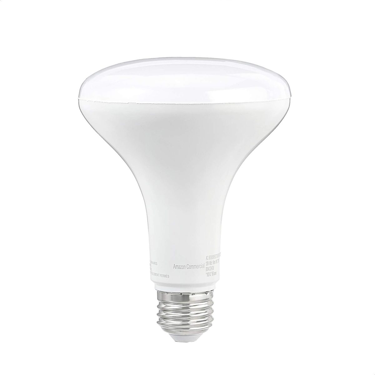 AmazonCommercial 65 Watt Equivalent, 10000 Hours, Non-Dimmable, 650 Lumens, E26 Base, BR30 LED Light Bulb - Pack of 25, Soft White