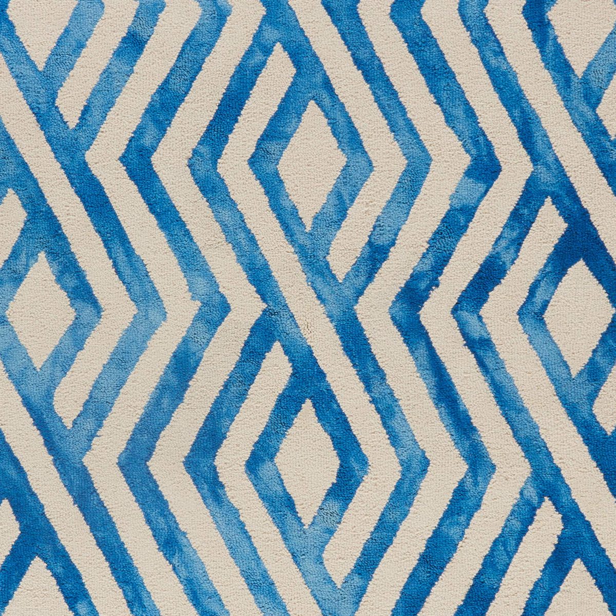 Amazon Brand – Rivet Modern Geometric Area Rug, 5 x 8 Foot, Blue, Ivory