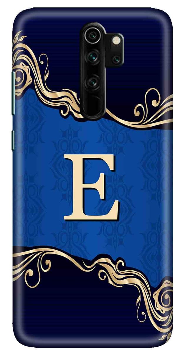 Amazon Brand - Solimo Designer Blue Pattern Alphabet-E 3D Printed Hard Back Case Mobile Cover for Xiaomi Redmi Note 8 Pro