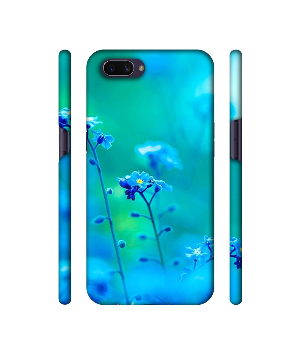 Amazon Brand - Solimo Designer Blue Flower 3D Printed Hard Back Case Mobile Cover for Oppo A3s
