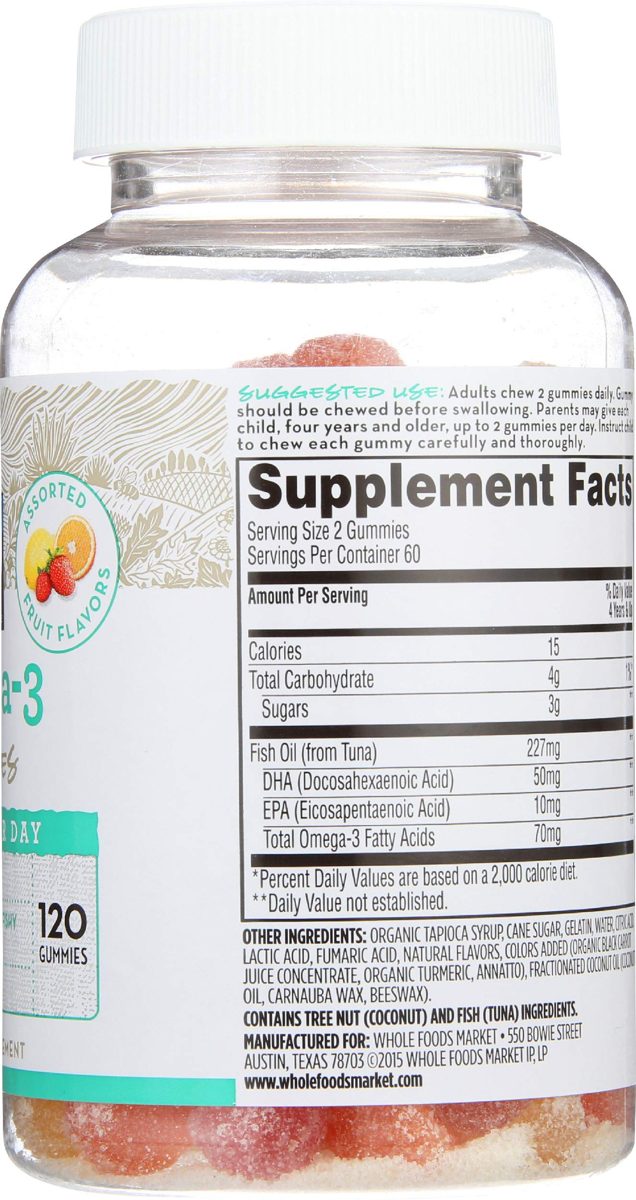 365 Everyday Value, Omega-3 Gummies, Assorted Fruit Flavors, 120 ct