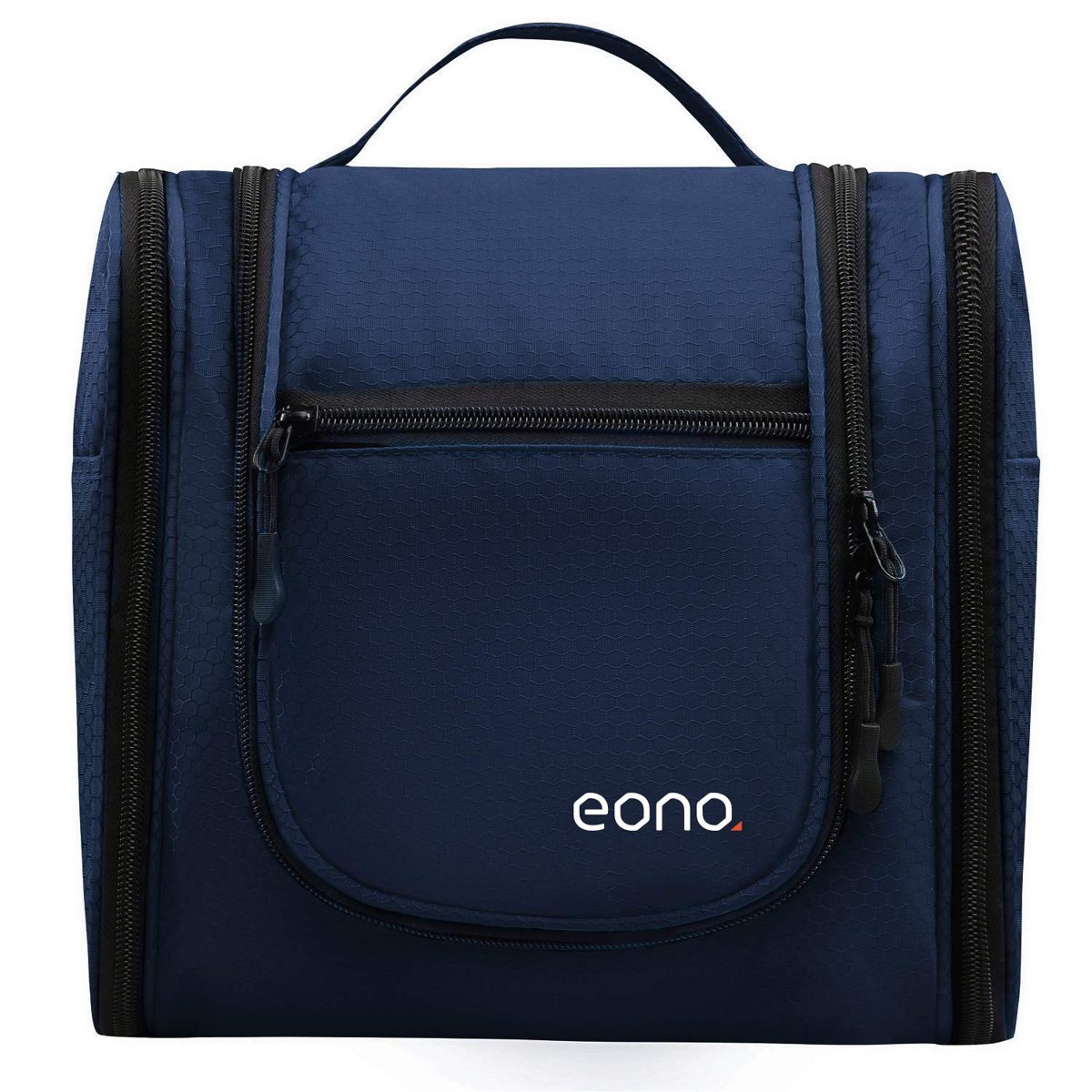 Eono Essentials Large Cosmetics Bag for Men &amp; Women - for Make-Up, Cosmetics, Shaving &amp; Travel Accessories, Personal Items - Hanging Toiletry Set, Make-Up Organiser Blue