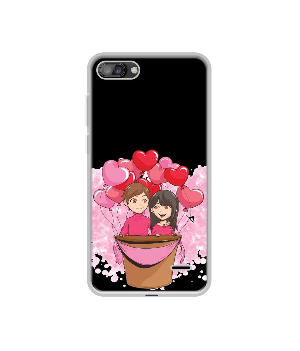 Amazon Brand - Solimo Designer Boy and Girl UV Printed Soft Back Case Mobile Cover for I Kall K1