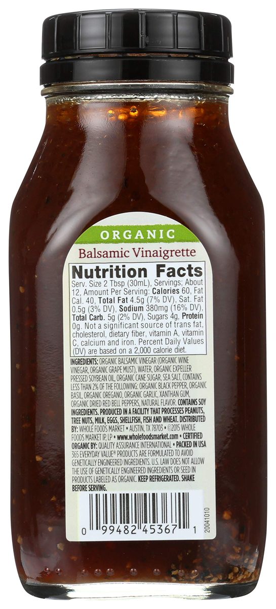 365 Everyday Value, Organic Balsamic Vinaigrette, 12 fl oz