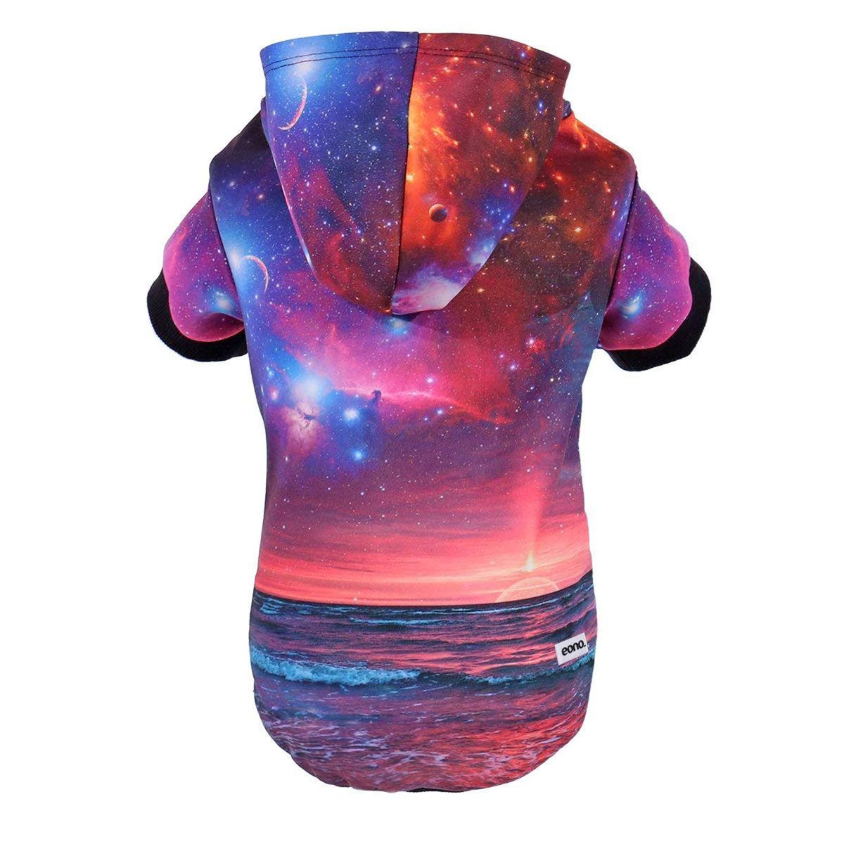 Eono Essentials Novelty 3D Print Starry Sky Base Dog Hoodie, Polyester Pet Sweatshirt / Clothing for Small / Medium Dogs, for All Seasons, xl