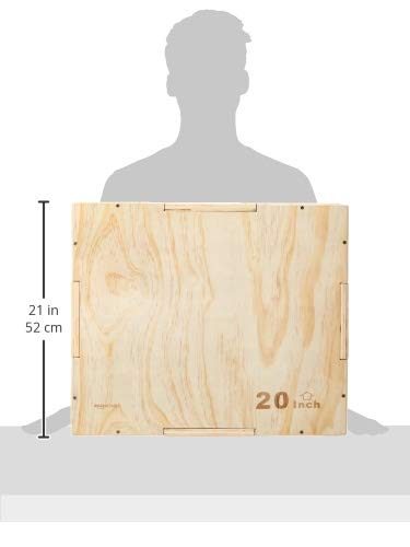 AmazonBasics Wood Plyometric Box, 16"x20"x24"