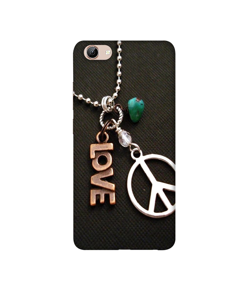 Amazon Brand - Solimo Designer Love and Peace 3D Printed Hard Back Case Mobile Cover for Vivo Y71