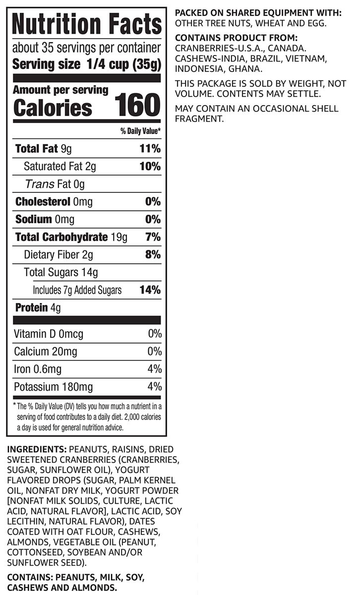 Amazon Brand - Happy Belly Yogurt Trail Mix, 44 ounce
