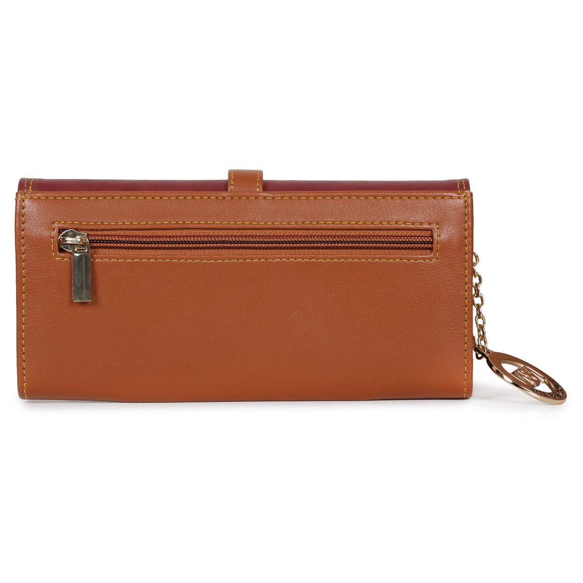 Nia & Nicole Women's Wallet (Maroon, Tan)