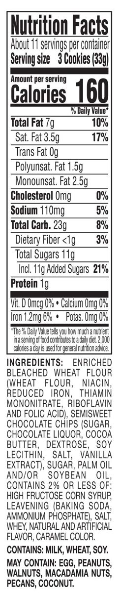 Amazon Brand - Happy Belly Premium Chocolate Chip Cookies, 13 Ounce