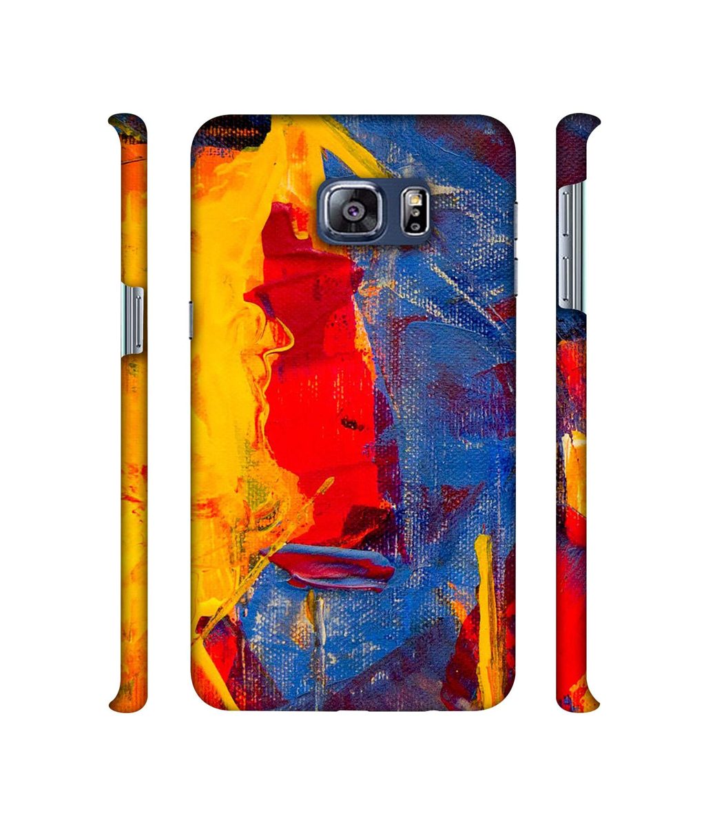Amazon Brand - Solimo Designer Yellow and Dark Blue Canvas 3D Printed Hard Back Case Mobile Cover for Samsung Galaxy S6 Edge Plus