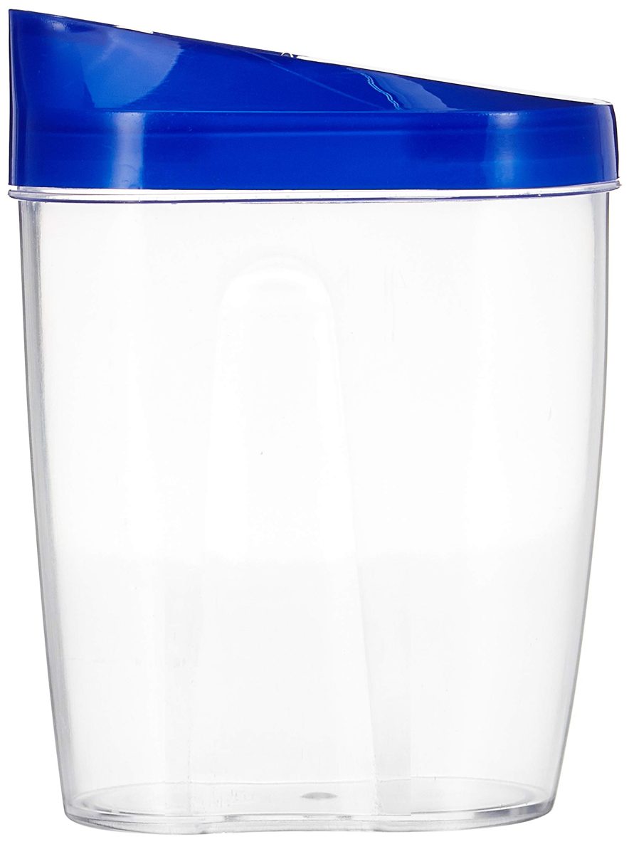 Amazon Brand - Solimo Amazon Brand Grocery Jar with Spout, 475 ml, Set of 4, Blue