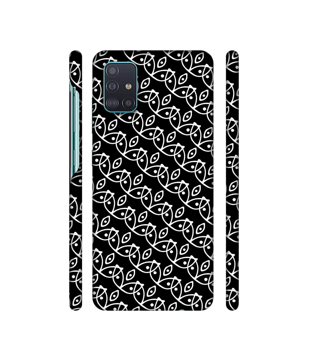 Amazon Brand - Solimo Designer White Pattern 3D Printed Hard Back Case Mobile Cover for Samsung Galaxy A51