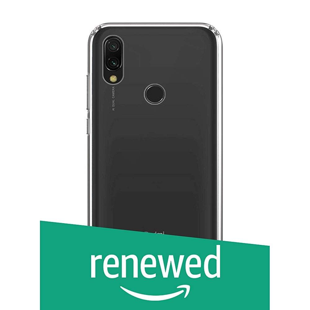 (Renewed) Amazon Brand - Solimo Transparent Case (Hard Back & Soft Bumper Cover) with 8 Foot Drop Porotection & Shock Absorbing Bumpers Case for Redmi Note 7 Pro