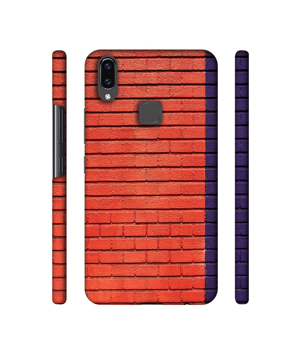 Amazon Brand - Solimo Designer Red and Purple Brick 3D Printed Hard Back Case Mobile Cover for Vivo V9 / V9 Pro