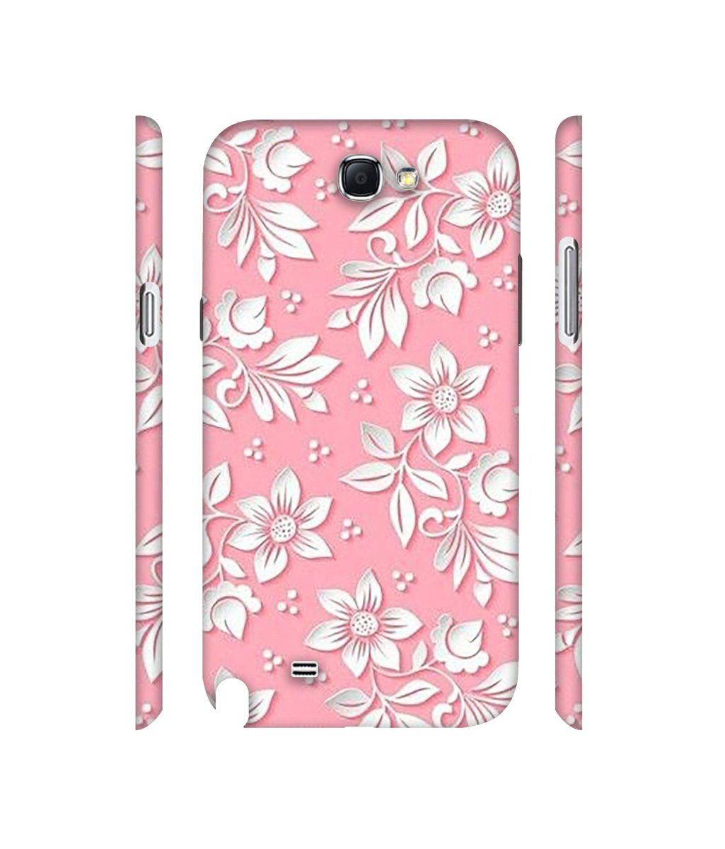 Amazon Brand - Solimo Designer White Flower Pattern 3D Printed Hard Back Case Mobile Cover for Samsung Galaxy Note 2 N7100