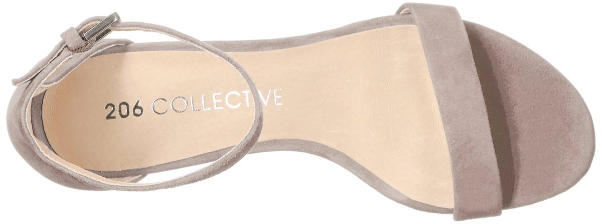 206 Collective Amazon Brand Women's Loyal Block Heel Dress Sandal-High Heeled, Blush Suede, 6.5 B US