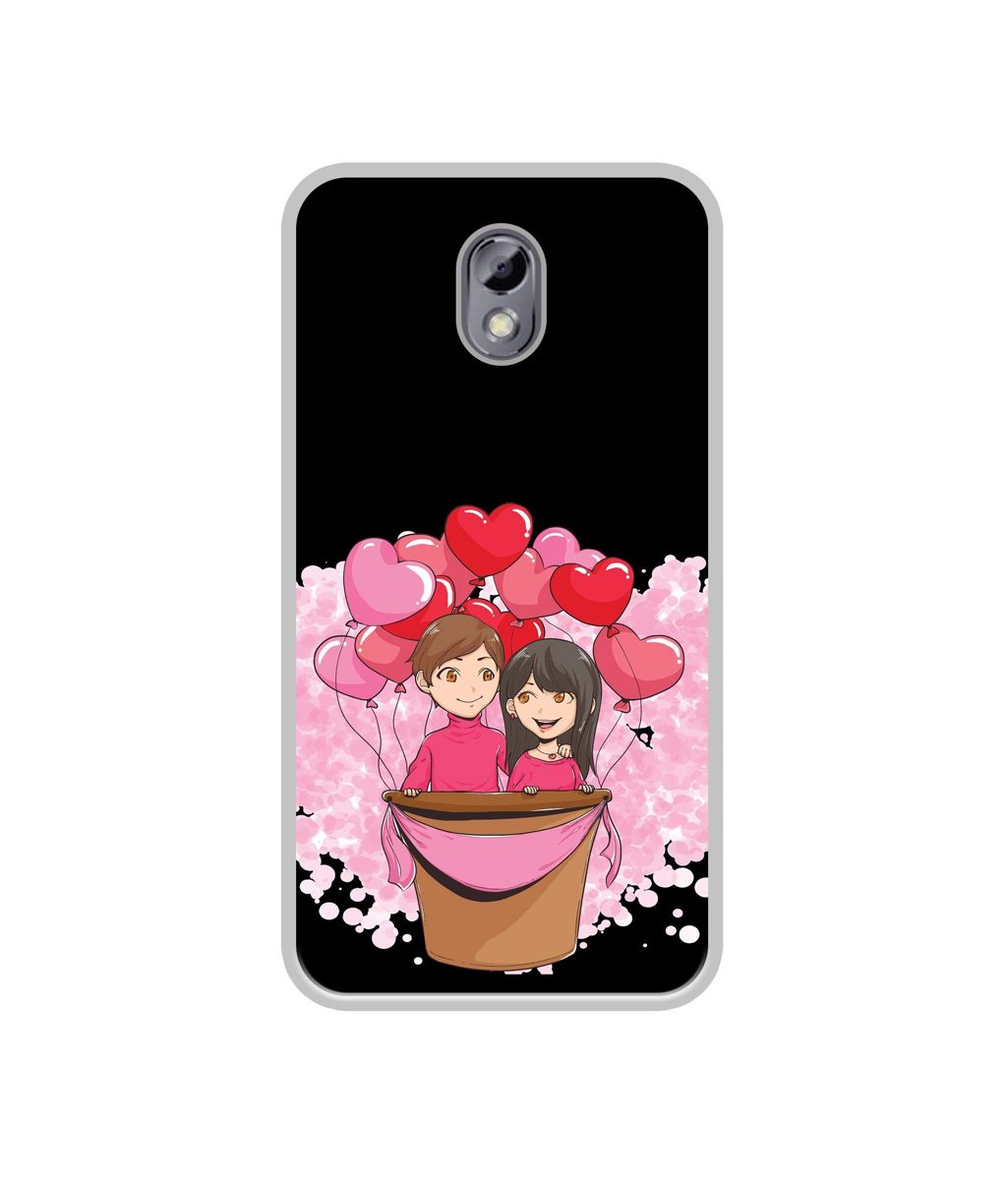 Amazon Brand - Solimo Designer Boy and Girl UV Printed Soft Back Case Mobile Cover for Comio C2 Lite