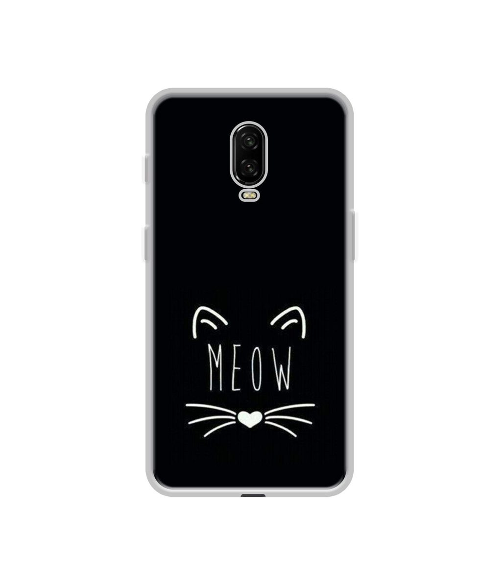 Amazon Brand - Solimo Designer Meow UV Printed Soft Back Case Mobile Cover for OnePlus 6T