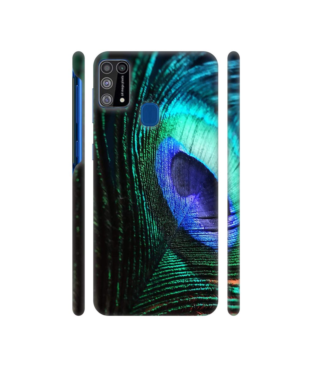 Amazon Brand - Solimo Designer Peacock Feather 3D Printed Hard Back Case Mobile Cover for Samsung Galaxy M31