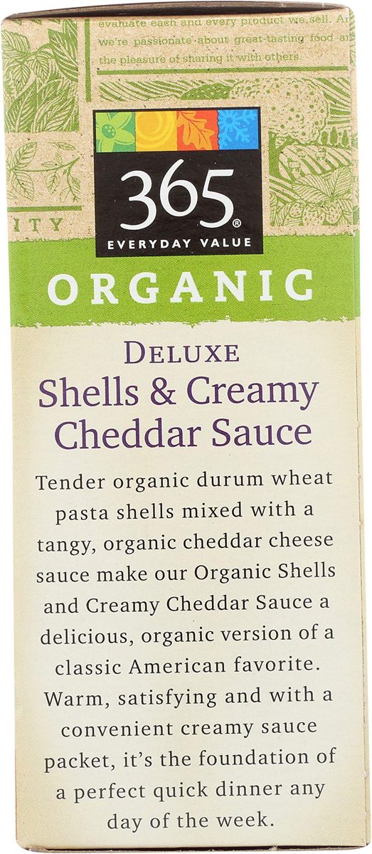 365 Everyday Value, Organic Deluxe Shells & Creamy Cheddar Sauce, 12 oz
