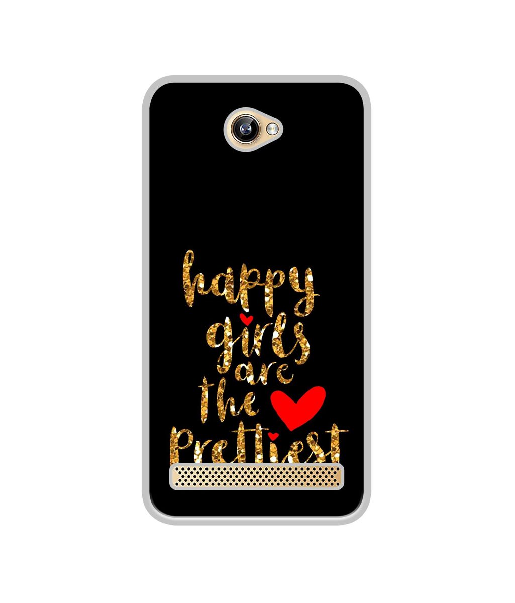 Amazon Brand - Solimo Designer Happy Girls are The Prettiest UV Printed Soft Back Case Mobile Cover for 10.or D2
