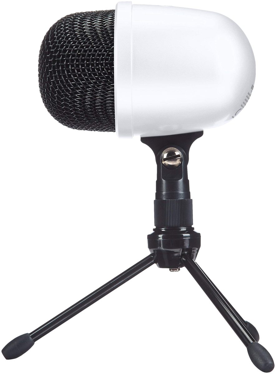 AmazonBasics Desktop Mini Condenser Microphone With Tripod - White (Renewed)