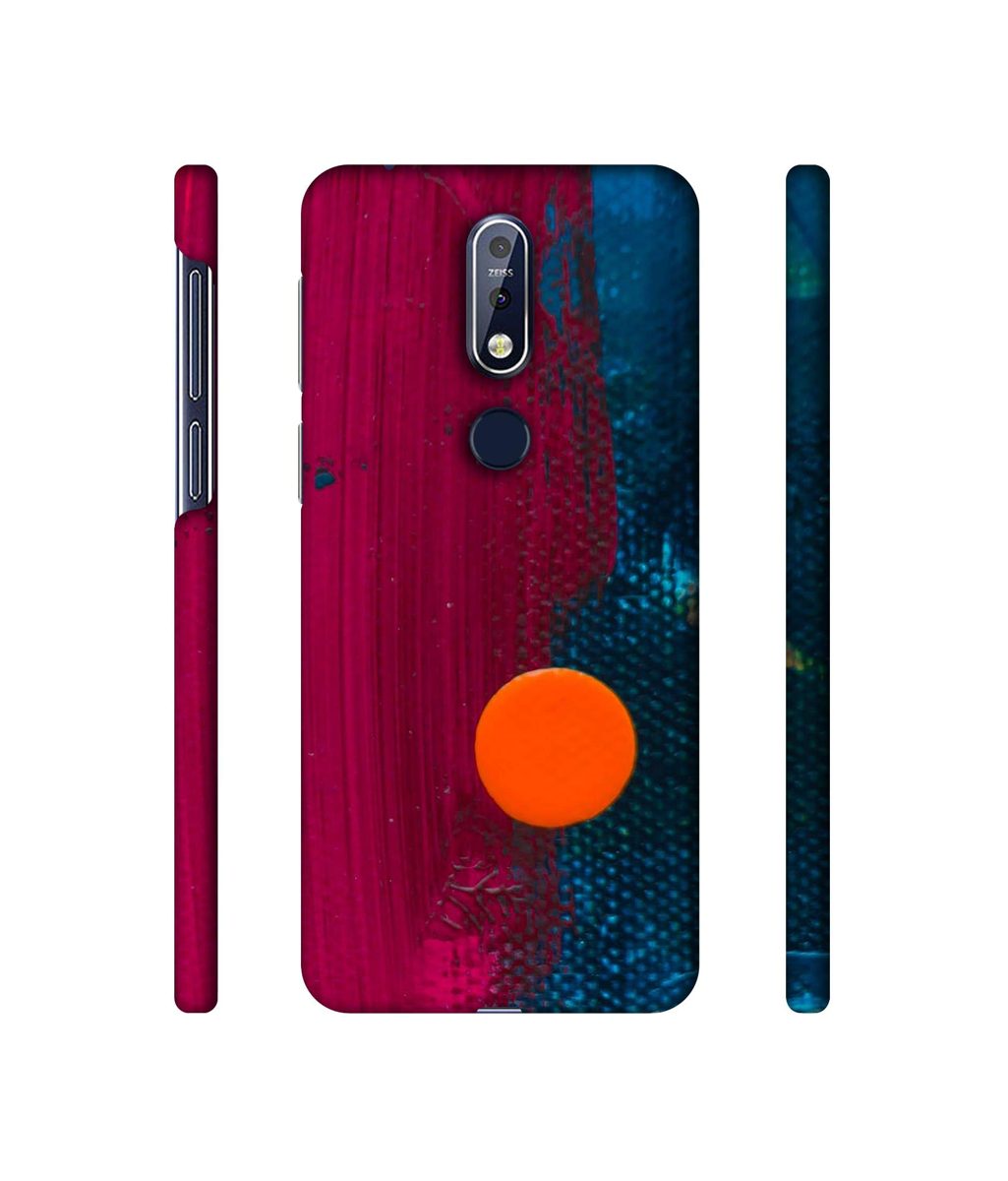 Amazon Brand - Solimo Designer Pink and Blue Brush Texture 3D Printed Hard Back Case Mobile Cover for Nokia 7.1