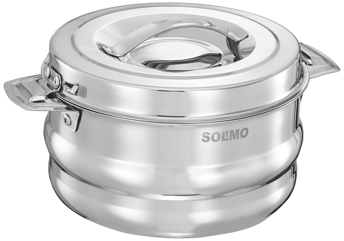 Amazon Brand - Solimo Galaxy Insulated Stainless Steel Serving Casserole with Lid (1.5L)