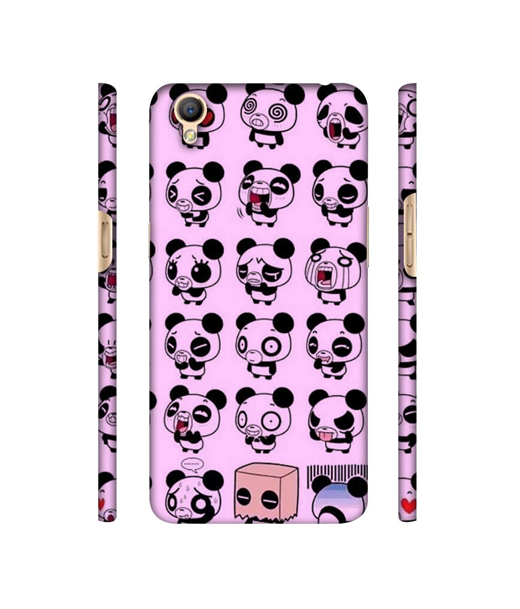 Amazon Brand - Solimo Designer Panda Experation 3D Printed Hard Back Case Mobile Cover for Oppo A37