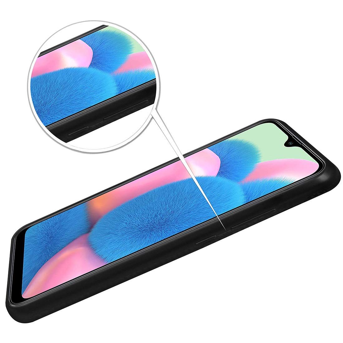 Amazon Brand - Solimo Mobile Cover for Samsung Galaxy A30s (Soft & Flexible Back case), Black