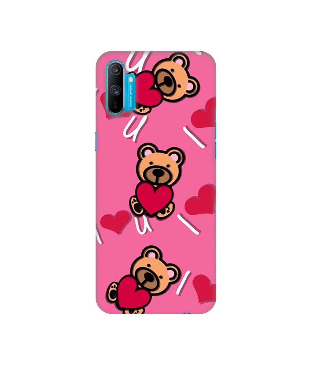 Amazon Brand - Solimo Designer Heart Holding Bear 3D Printed Hard Back Case Mobile Cover for Realme C3