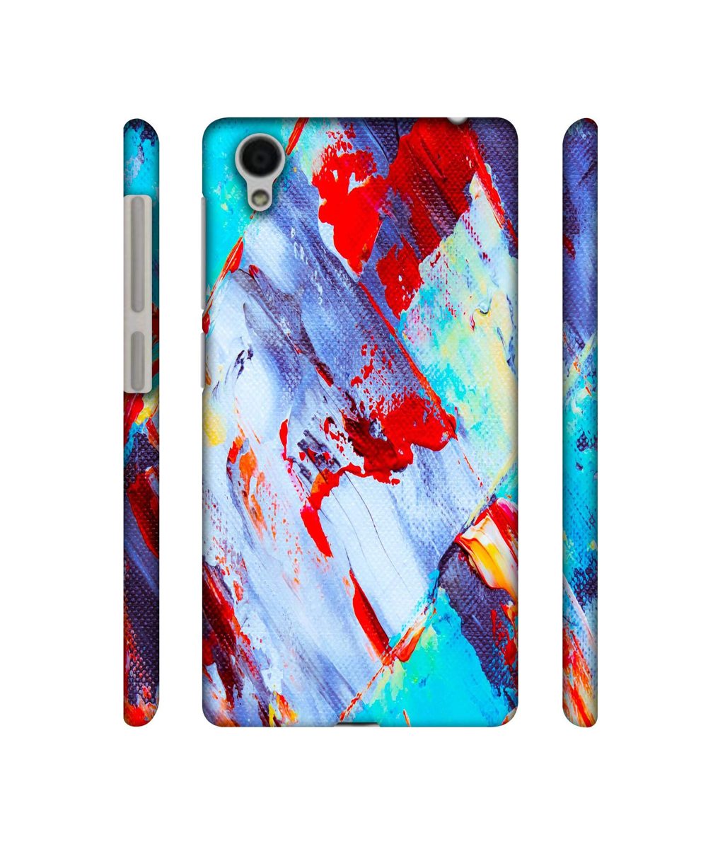 Amazon Brand - Solimo Designer Blue and Red Brush Texture 3D Printed Hard Back Case Mobile Cover for Vivo Y51L