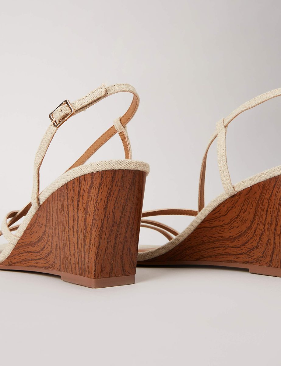 find. Women's #_OLIVIA-1A-2 Ankle Strap Heels, Beige Beige Linen, us Women's's 7 (hat 7)