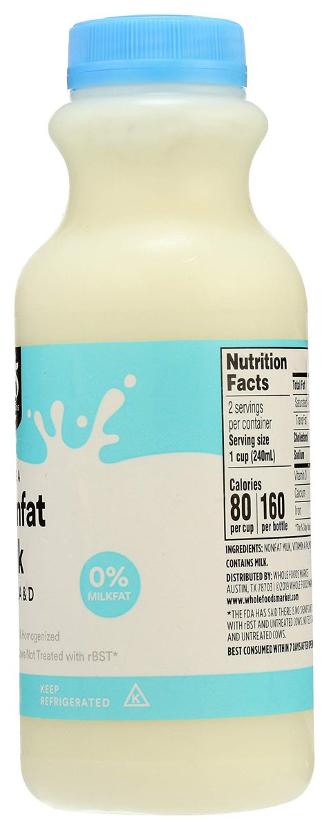 365 EVERYDAY VALUE Fat Free Milk, 16 FZ