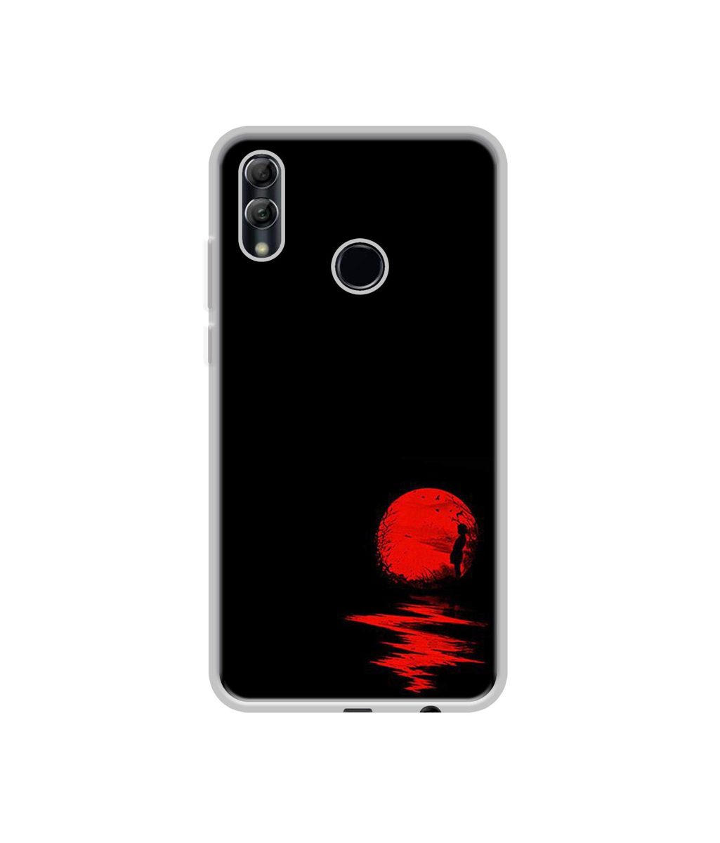 Amazon Brand - Solimo Designer Red Moon UV Printed Soft Back Case Mobile Cover for Honor 10 Lite