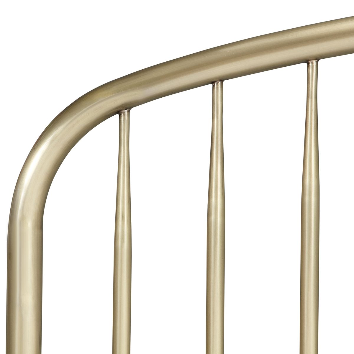 Amazon Brand – Rivet Nova Modern King Bed Frame with Arched Headboard, 79.5"W, Gold Finished Metal