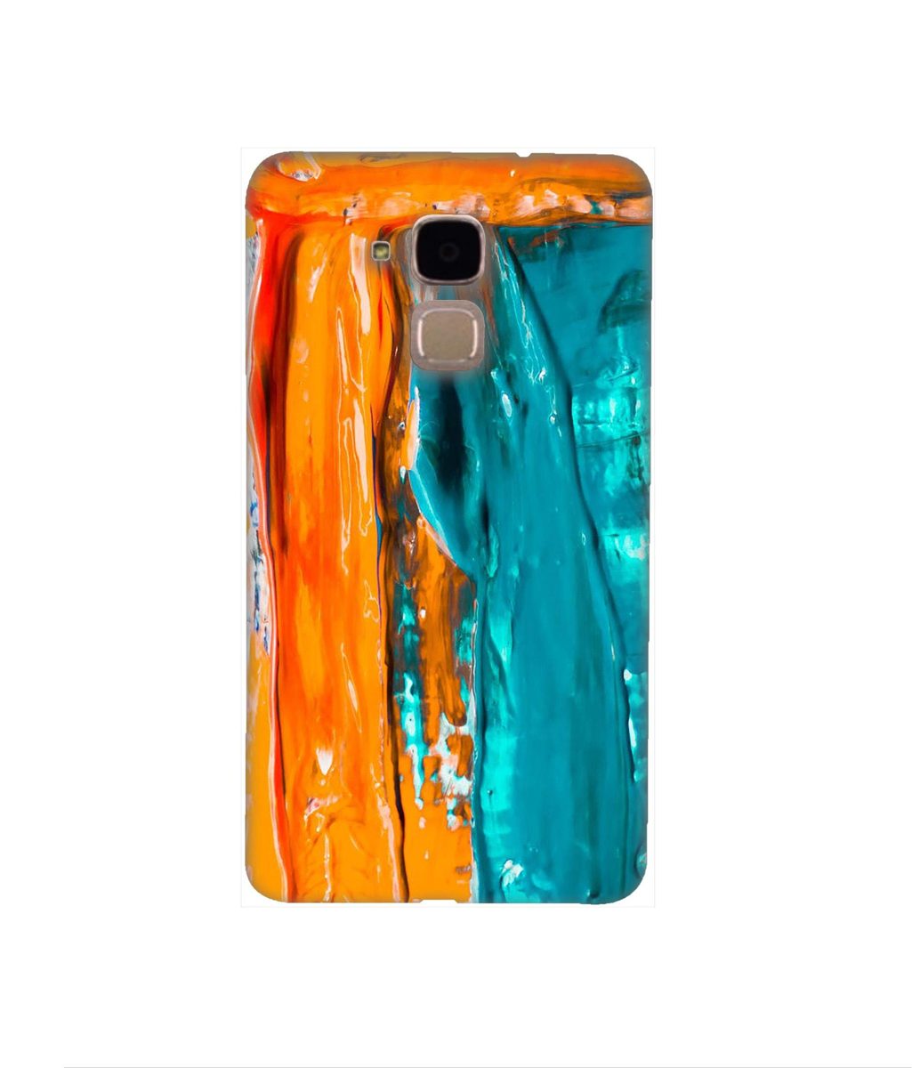 Amazon Brand - Solimo Designer Gold Yellow and Sky Blue Paint 3D Printed Hard Back Case Mobile Cover for Huawei Honor 5c