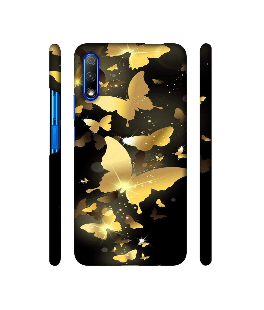 Amazon Brand - Solimo Designer Golden Butterfly Pattern 3D Printed Hard Back Case Mobile Cover for Honor 9X