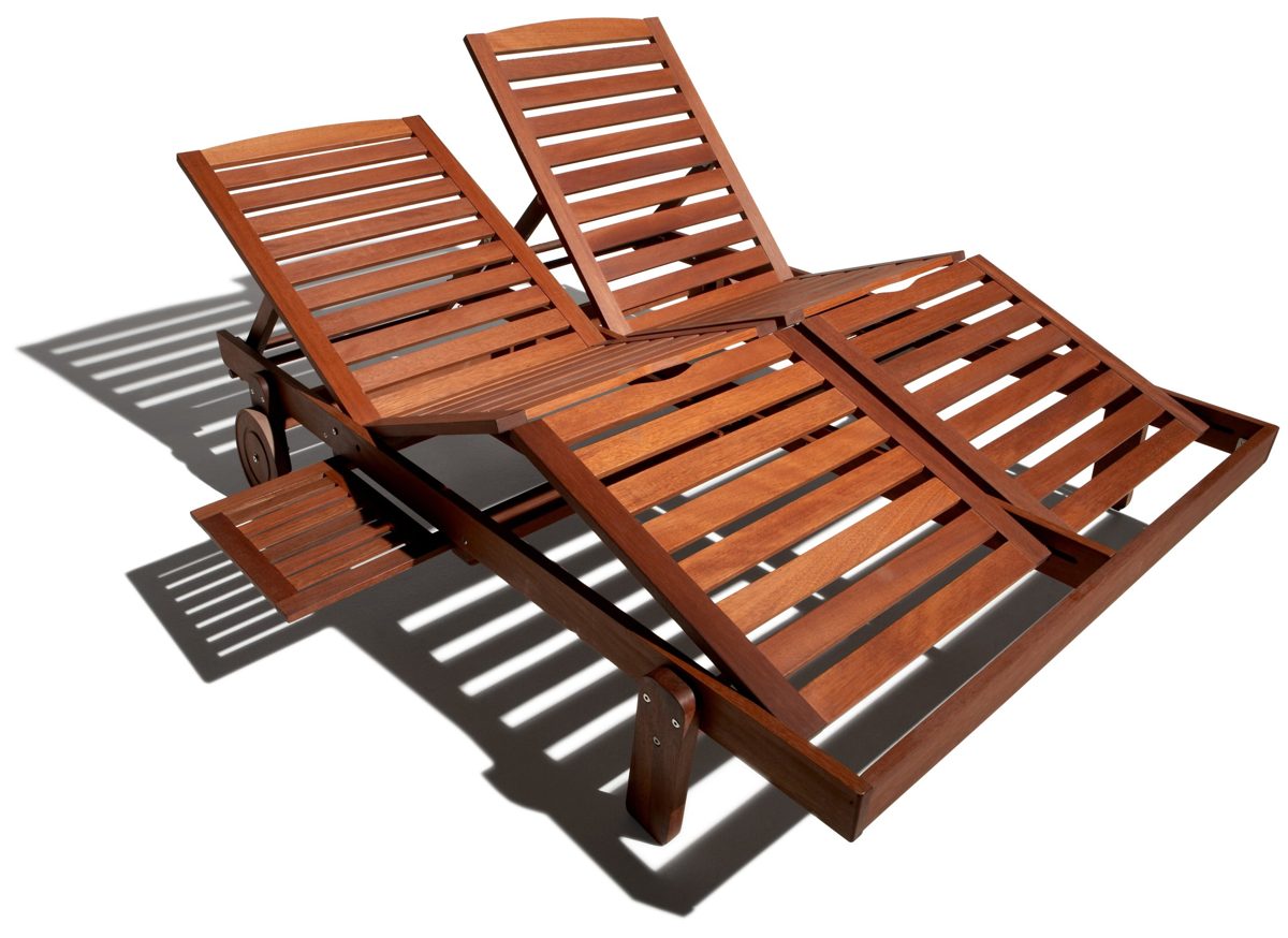 Strathwood Talbot Hardwood Double Sunlounger