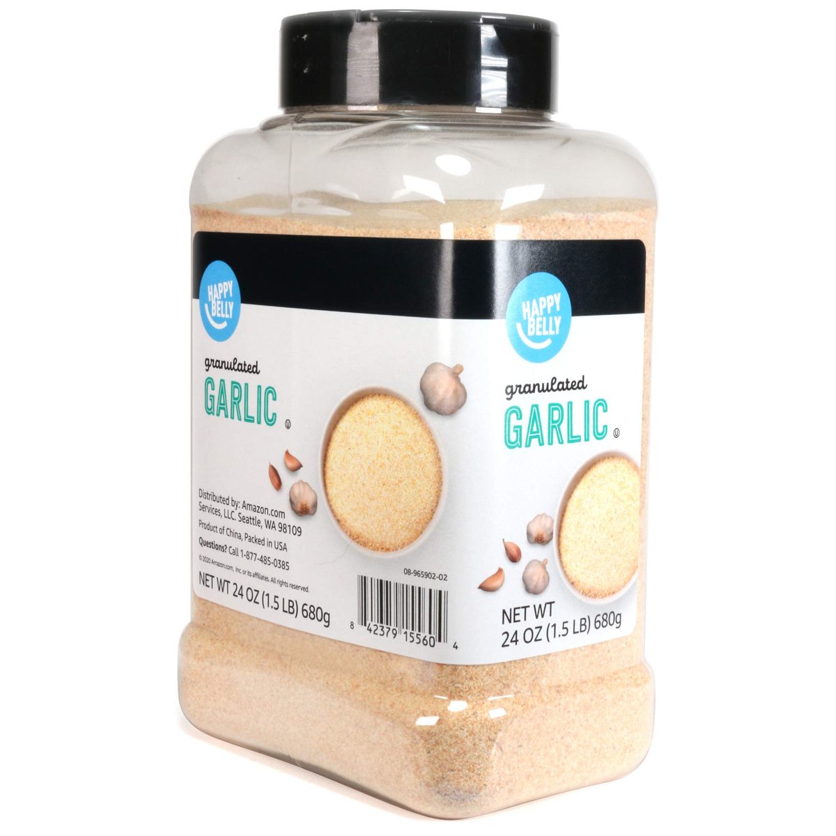 Amazon Brand - Happy Belly Granulated Garlic, 24 Ounces