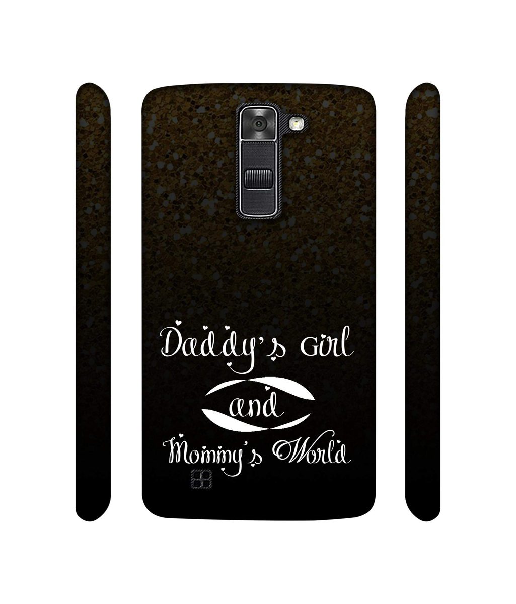 Amazon Brand - Solimo Designer Daddy's Girl and Mummy World 3D Printed Hard Back Case Mobile Cover for LG K7