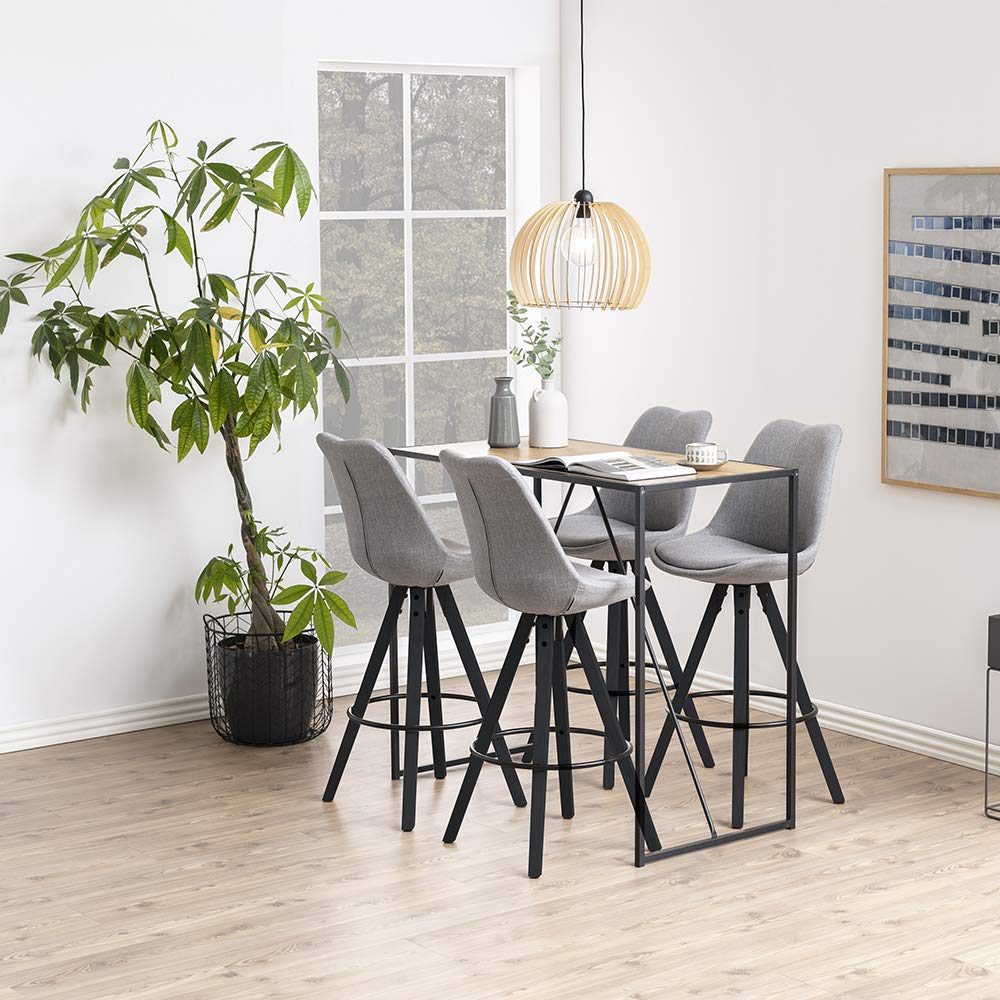 An Amazon Brand: Movian Arendsee, Set of 2 Bar Stools 55 x 48.5 x 111.5cm (L x W x H)